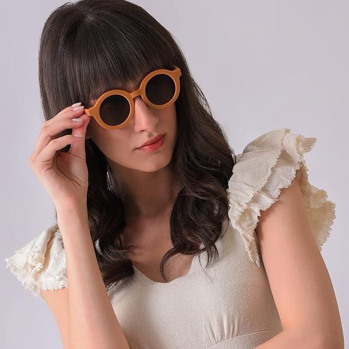 Haute Sauce Women Brown Lens Brown Round Sunglasses (Pack of 2)