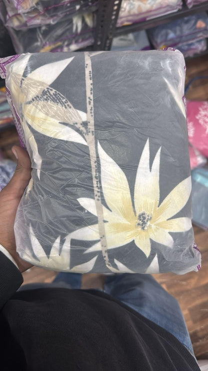 Round Elastic Fitted Double Bed Bedsheet