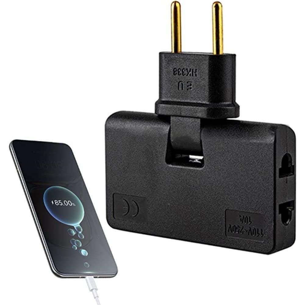 Rotatable Extension Plug 180 Degre (Pack of 2)