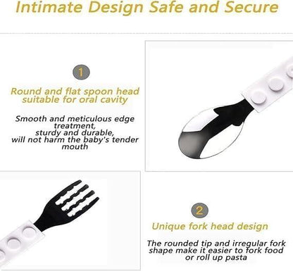 Cow Shaped Grip Spoon and Fork