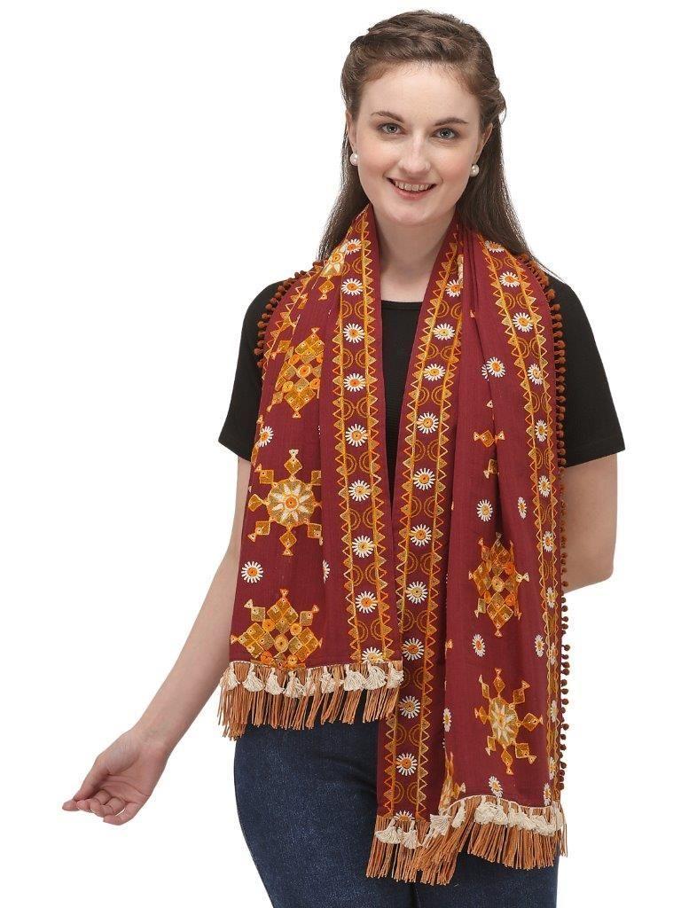 Fantastic Embroidered Khadi Cotton Dupatta