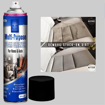 Multi-Purpose Car Interior Foaming Foam Cleaner for Home and Auto Seats, Dashboard Leather Vinyl Rubber,Doors, PU/Leather 500 ML