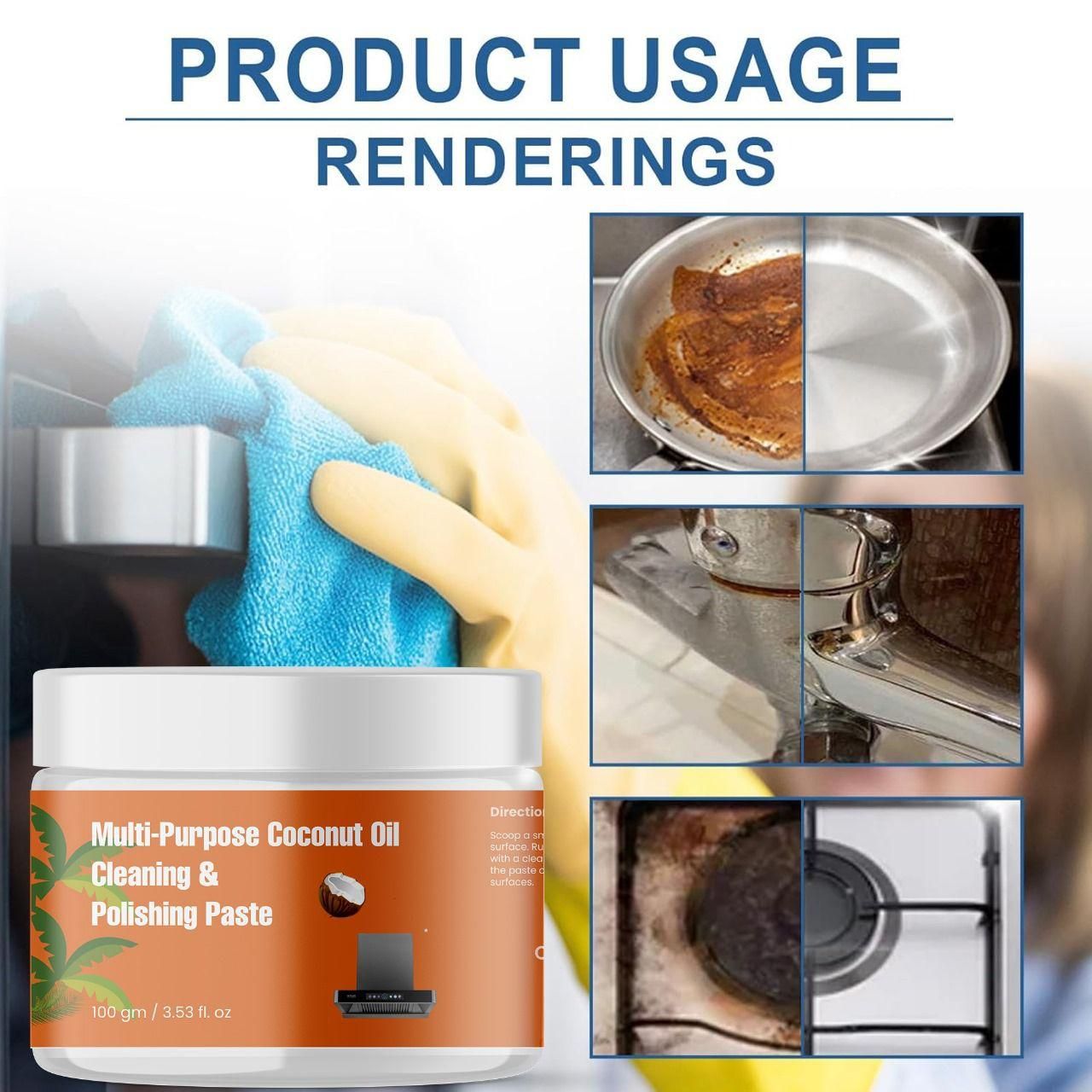 Coconut Oil Kitchen Cleaner Paste 100gram