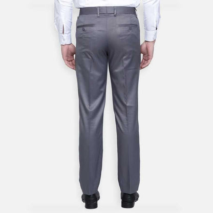 Lycra Blend Solid Regular Fit Mens Formal Trousers