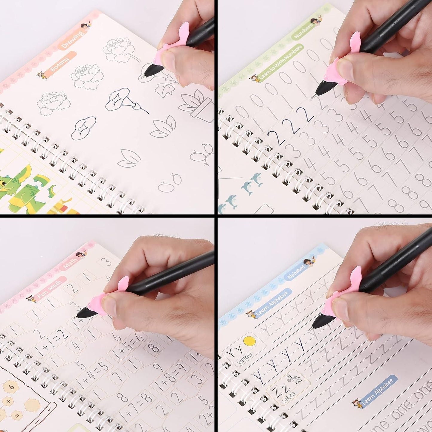 Sank Magic Practice Copybook (4 BOOKS,1 PEN,1 GRIP,10 REFILL)