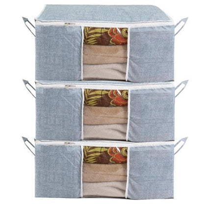 Solid Non Woven Storage Organizer (Set of 3)