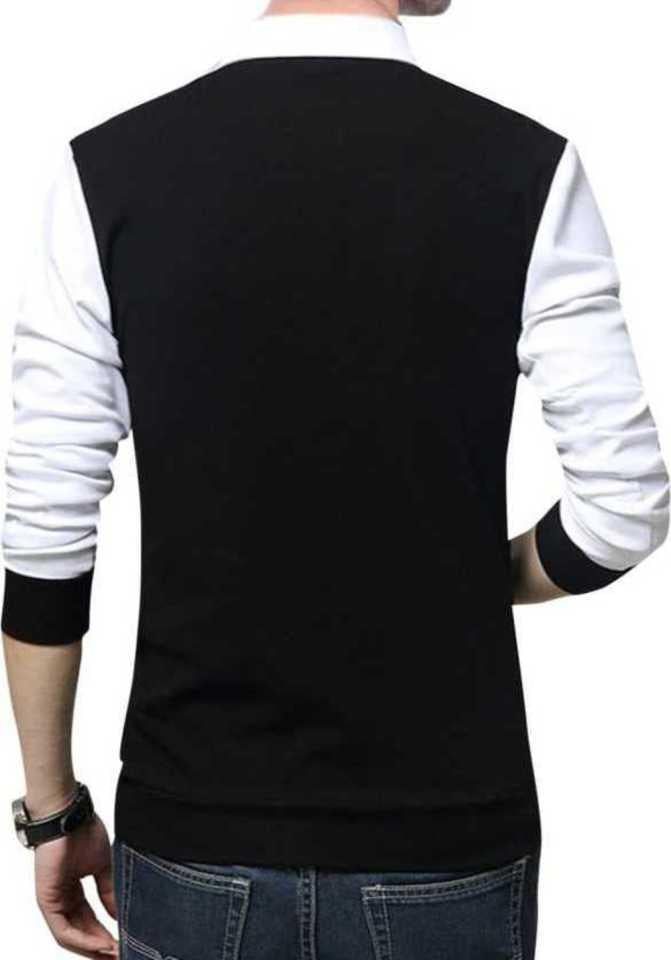 Cotton Blend Color Block Full Sleeves Slim Fit Casual Shirt