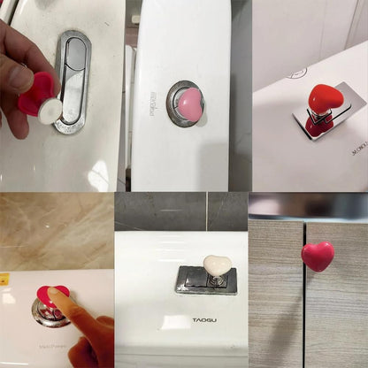 Toilet Press Button Heart Shape (Pack of 4)