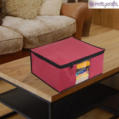 Saree Cover - Solid Non Woven Saree Cover for Wardrobe (Pack of 6)