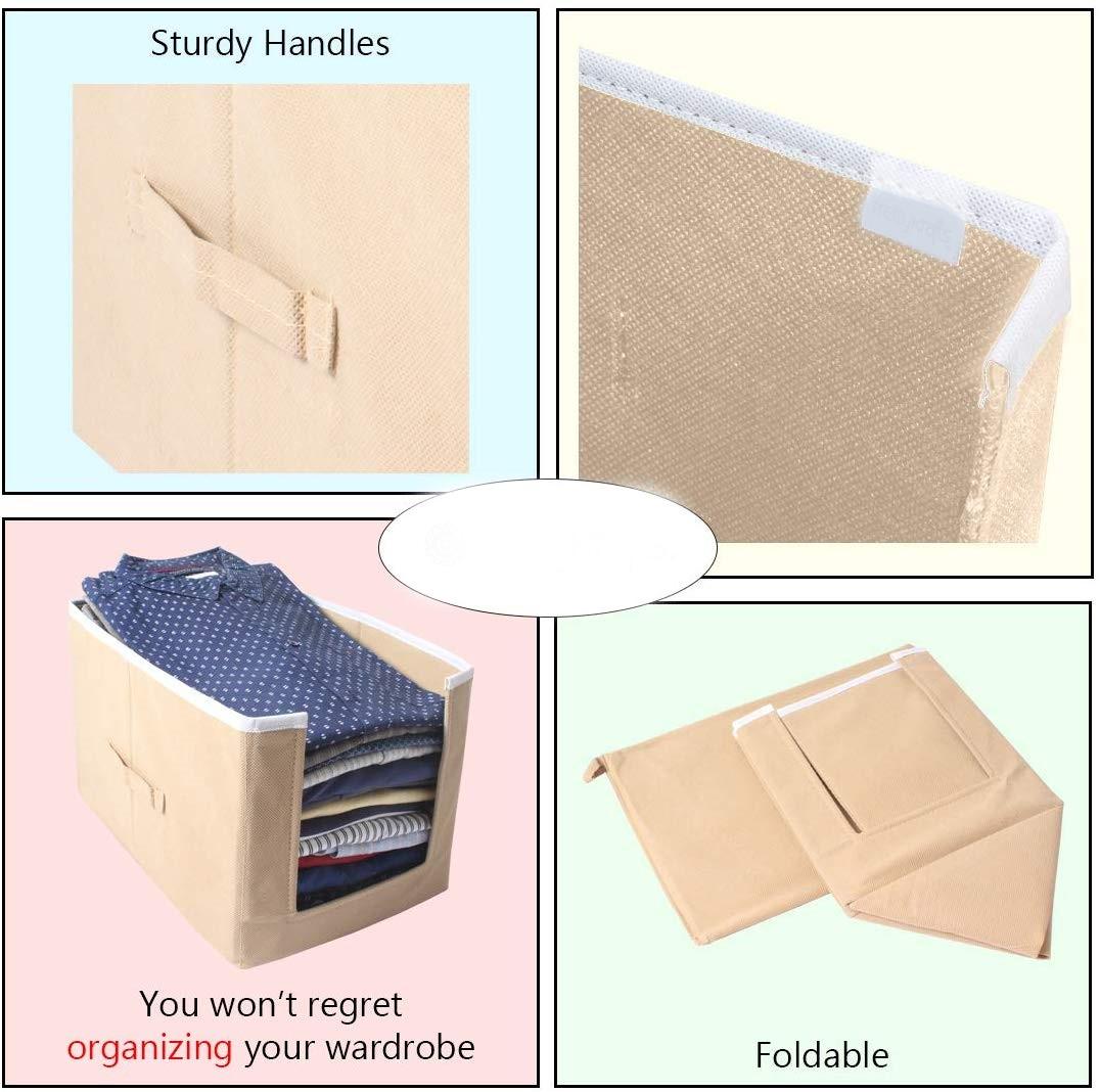 Cloth Organizer - Non Woven Foldable Cloth Organizer (Pack of 2)