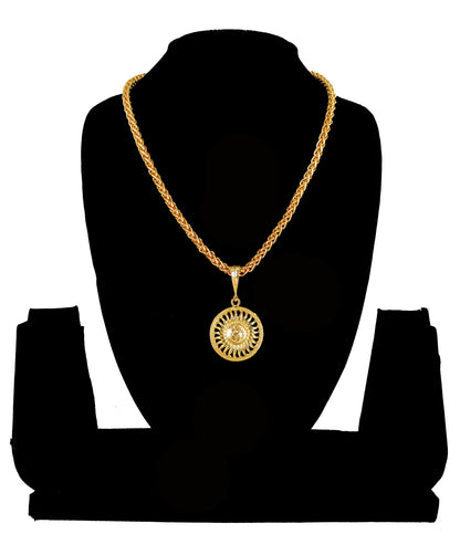Luxurious Men's Gold Plated Pendant With Chain Vol 1