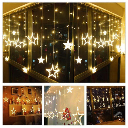 Star Curtain LED Lights for Diwali Christmas Wedding
