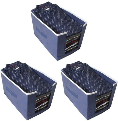 Cloth Organizer - Non Woven Foldable Cloth Organizer ( Pack of 3)