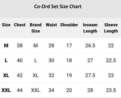 Men's Crinkled Co-Ord Set Peach