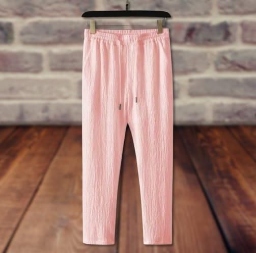 Men's Crinkled Co-Ord Set Peach