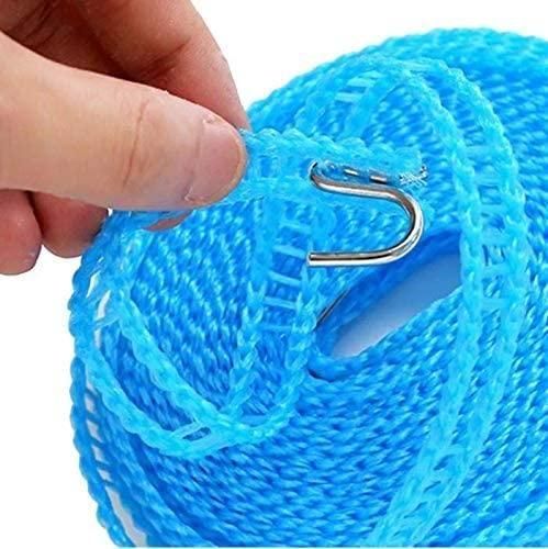Rope-Nylon Clothesline Rope Windproof with Hooks Pack of 3 (5M)