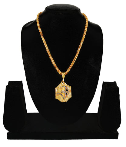 Luxurious Men's Gold Plated Pendant With Chain Vol 4