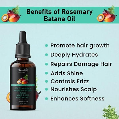 Pure and Natural batana and Rosemarry oil-30ML