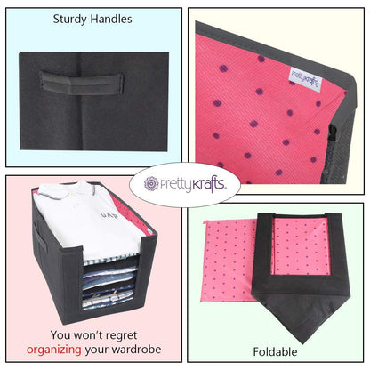 Closet Organizer-Foldable Shirts and Clothing Organizer Stackers(Pack of 6)