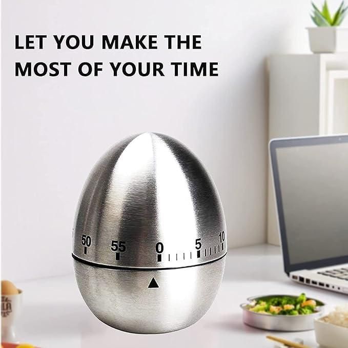 Egg Shaped Stainless Steel Timer