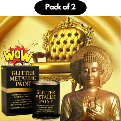 Glitter Metallic Paint 200 ml Pack of 2
