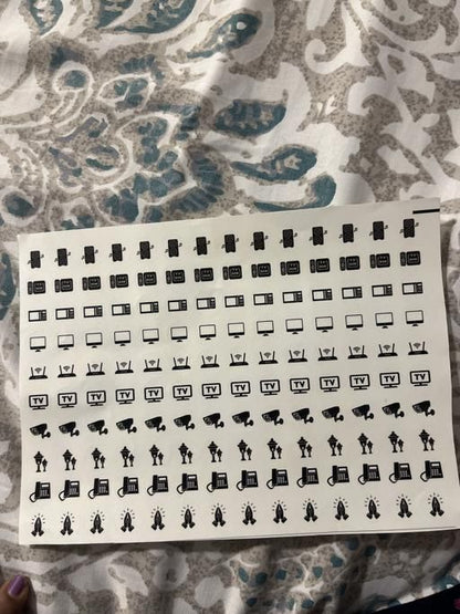 Transparent Black and White Switch ID Sticker (Pack of 1)