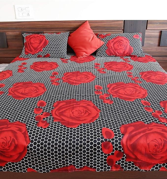 1 Double Bedsheet with 2 Pillow Covers
