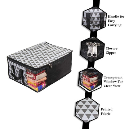 Saree Cover - Printed Non Woven Saree Cover for Wardrobe (Pack of 9)