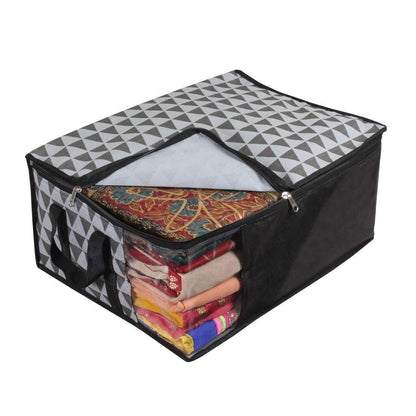 Saree Cover - Printed Non Woven Saree Cover for Wardrobe (Pack of 9)