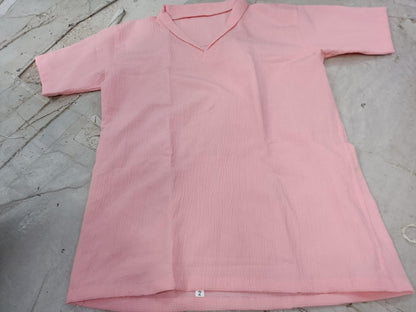 Men's Crinkled Co-Ord Set Peach