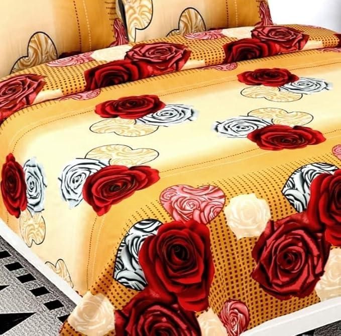 1 Double Bedsheet with 2 Pillow Covers