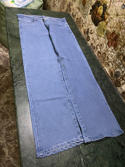 Men's Loose Fit Mid Rise Light Blue Jeans