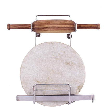Stainless Steel Rolling Pin Holder Chakla Belan Stand