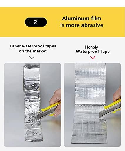 Repair Waterproof Tape for Pipe Leakage  Solution Aluminum Foil Tape Sealing Butyl Rubber Tape for Surface Crack, Pipe Repair (5cmx5m) Ppack of 1)