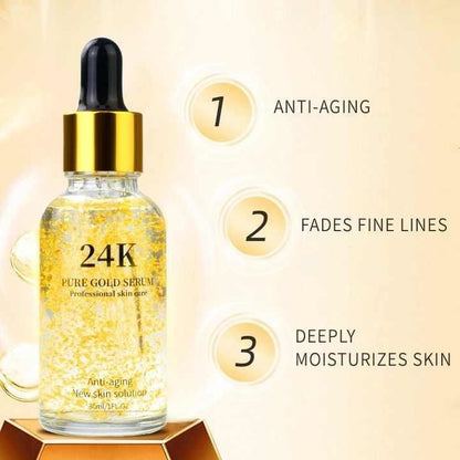 24K Gold Face Serum improves Dullness Reduces fine lines (30 ml) Pack of 1