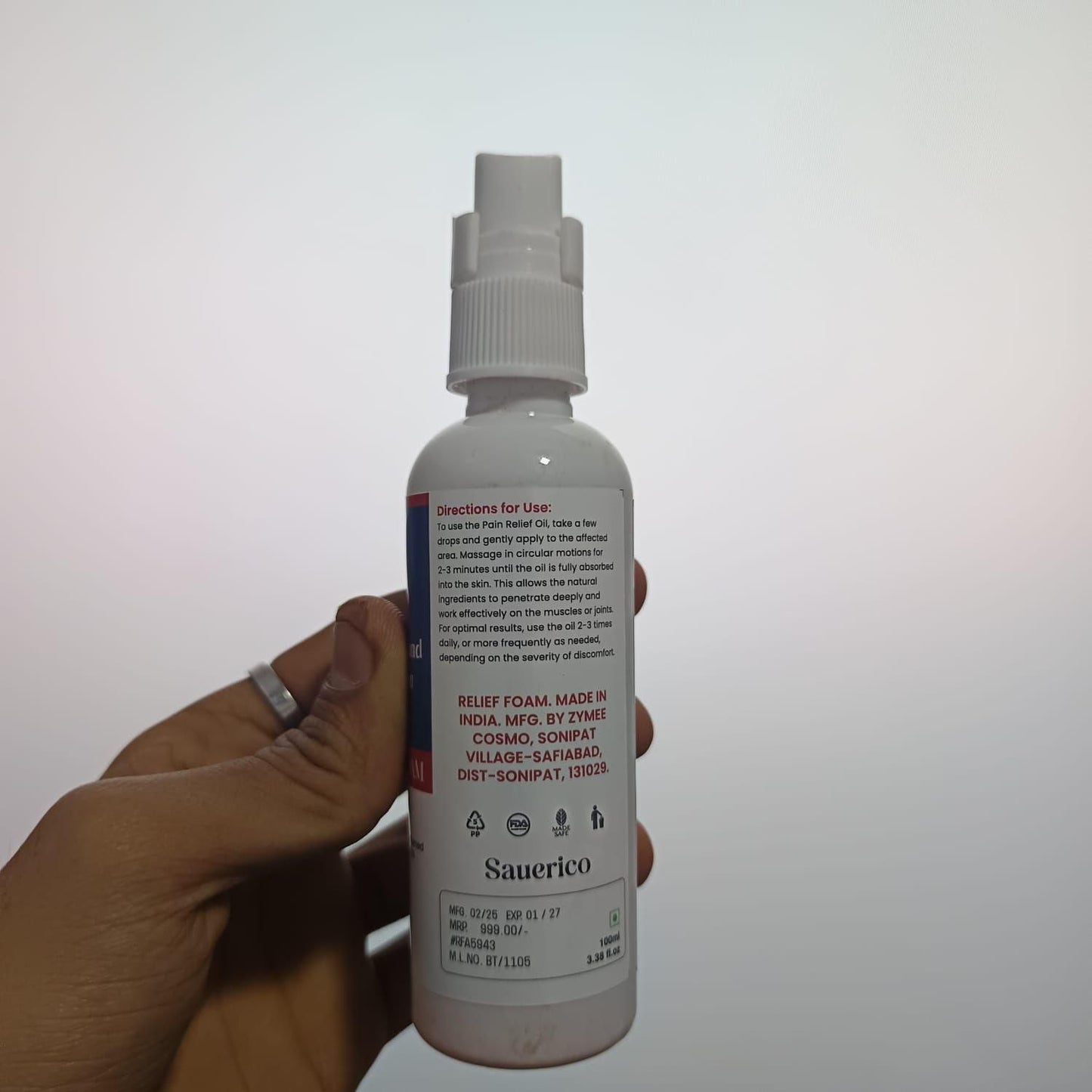 Relief for Joint Discomfort and Inflammation Foam 200 ML Pack of 2