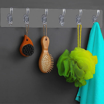 Adhesive Wall Hook for Hanging Coat Hat Towel Purse  Door Hanger (Piece of 6)