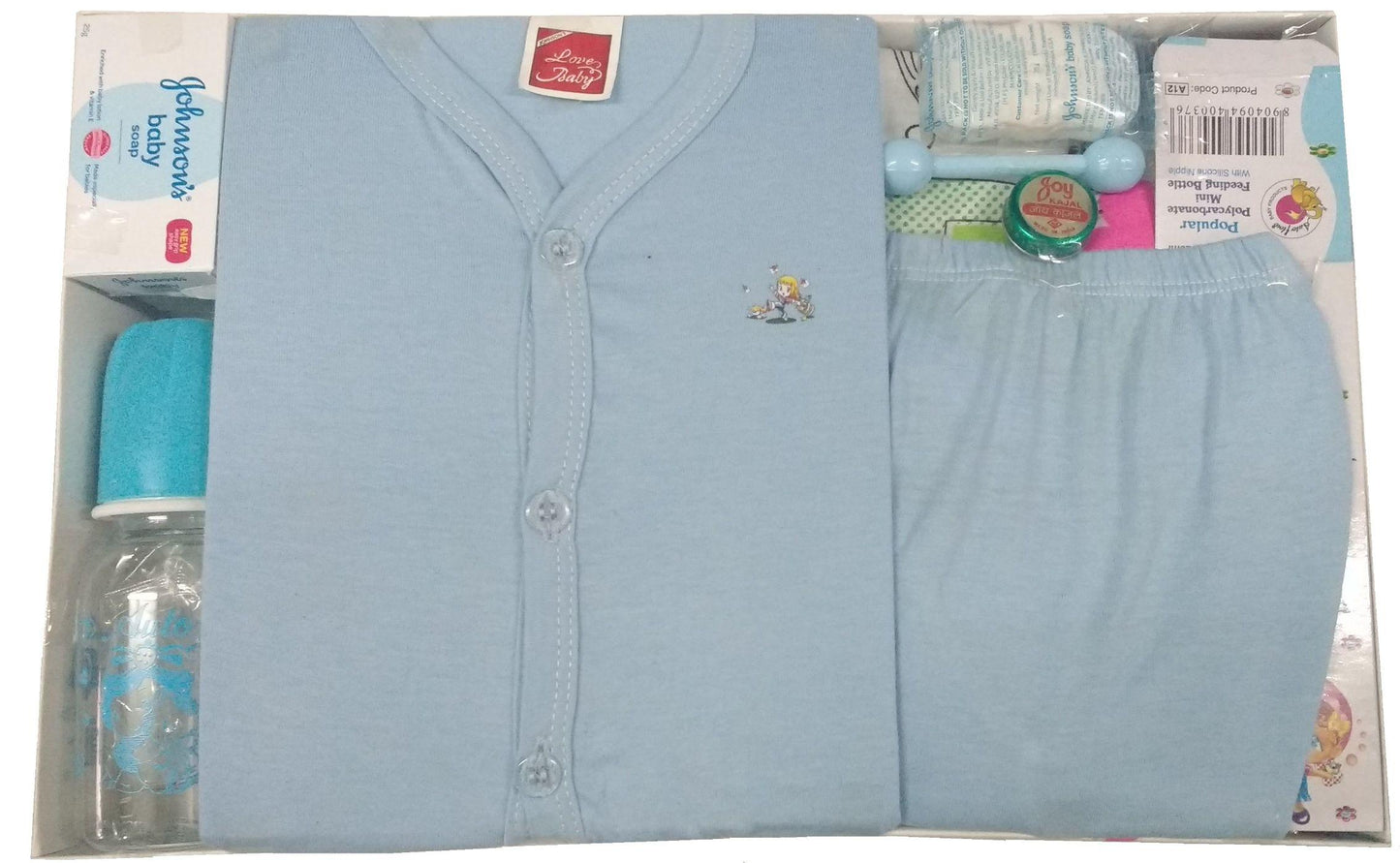 New Born Baby Gift Set Blue Rainbow Blue