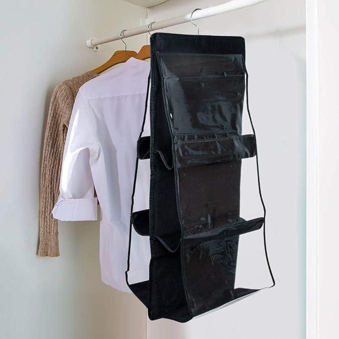 Hanging Handbag Organizer Storage Bag Wardrobe Closet for Purse, Clutch Pack of 2