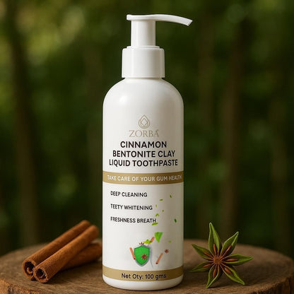 Cinnamon Bentonite Clay Liquid Toothpaste 200 ml Pack of 2