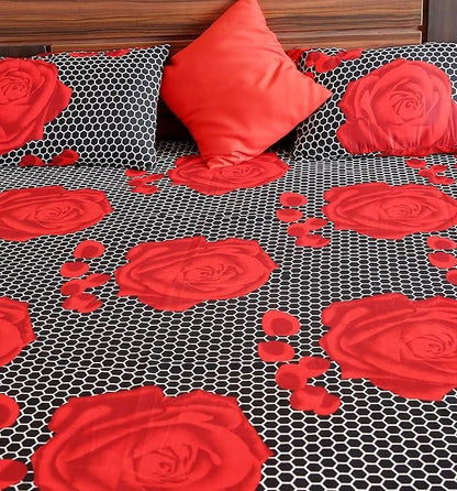 1 Double Bedsheet with 2 Pillow Covers