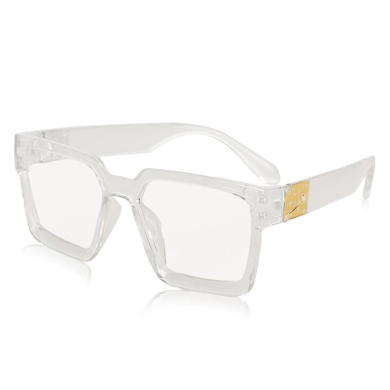 Unisex Clear Retro Square Sunglass