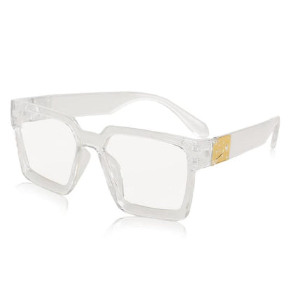 Unisex Clear Retro Square Sunglass