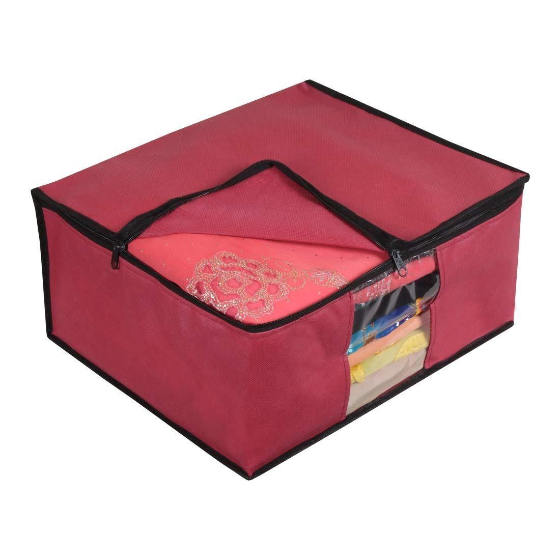 Saree Cover - Solid Non Woven Saree Cover for Wardrobe (Pack of 3)