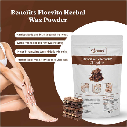 Fezora Chocolate Wax Powder For Hair Removal 100g