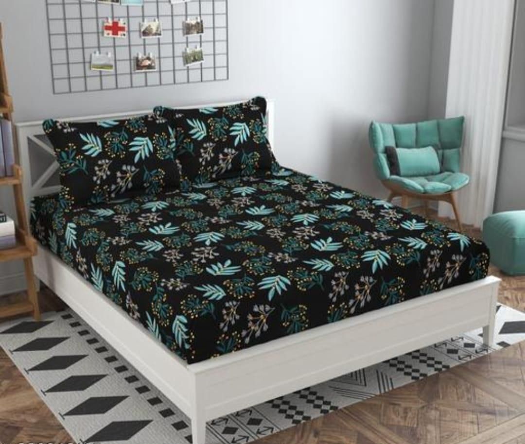 Round Elastic Fitted Double Bed Bedsheet