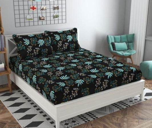 Round Elastic Fitted Double Bed Bedsheet