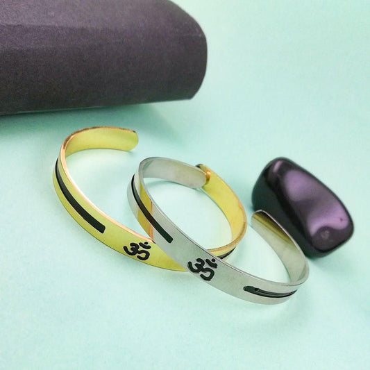 Adorable Gold & Silver Plated Mens Combo Kada