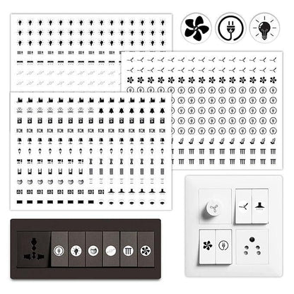 Transparent Black and White Switch ID Sticker (Pack of 1)