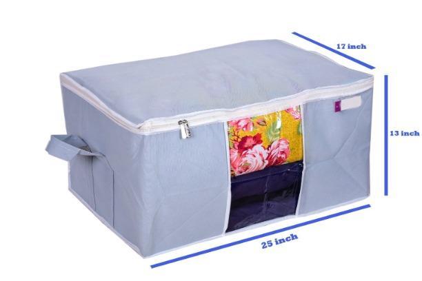 Solid Non Woven Storage Organizer (Set of 3)